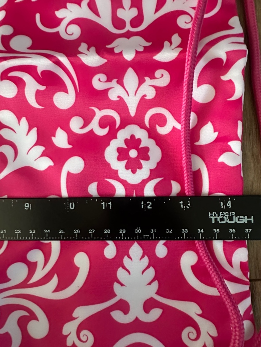 Thirty One Cinch Sac Pink Parisian Pop Floral Damask Drawstring Bag hot pink - Picture 5 of 5